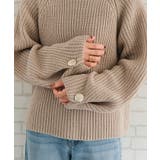 袖ボタンハイネックニットトップスト レディース 秋 冬 | aquagarage | 詳細画像17