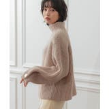 袖ボタンハイネックニットトップスト レディース 秋 冬 | aquagarage | 詳細画像4