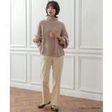 袖ボタンハイネックニットトップスト レディース 秋 冬 | aquagarage | 詳細画像6