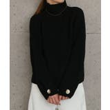 袖ボタンハイネックニットトップスト レディース 秋 冬 | aquagarage | 詳細画像8