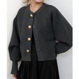 BIGボタンニットカーディガン 秋 冬 M レディース | aquagarage | 詳細画像3