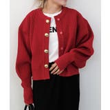 BIGボタンニットカーディガン 秋 冬 M レディース | aquagarage | 詳細画像5