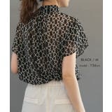 高級感ある総柄シアーネックリボンブラウス | aquagarage | 詳細画像13