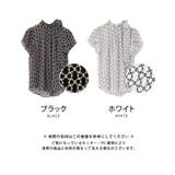 高級感ある総柄シアーネックリボンブラウス | aquagarage | 詳細画像3