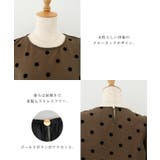 ボリューム袖が大人フェミニンなドット柄パフスリーブシアーブラウス | aquagarage | 詳細画像4