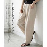 リネンブレンドバレルレッグパンツ春 夏 秋 | aquagarage | 詳細画像2