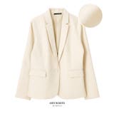 オフホワイト | 小さめ襟で上品に決まる！シンプルデザインジャケット | aquagarage