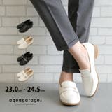 大人っぽさ漂うウッド調ヒールローファー | aquagarage | 詳細画像1