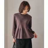 パールボタンがバックパールフレアニットトップス | aquagarage | 詳細画像3