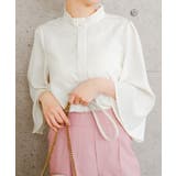 お顔周りを華やかな印象にしてくれる♪スタンドフリルカラーブラウス | aquagarage | 詳細画像7 