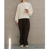 ジャガード編みショート丈ニット 秋 冬 レディース | aquagarage | 詳細画像12