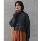 2wayショート丈ニットカーディガン 春 秋 冬 レディース | aquagarage | 詳細画像3