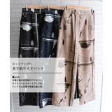 英字柄ワイドパンツ レディース 春 夏 秋 M | aquagarage | 詳細画像2