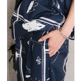 英字柄ワイドパンツ レディース 春 夏 秋 M | aquagarage | 詳細画像4