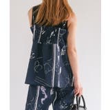 英字柄ペプラムキャミソール レディース 春 夏 秋 M | aquagarage | 詳細画像5