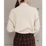 ボトルネック配色リブニットトップス 春 秋 冬 M レディース | aquagarage | 詳細画像9