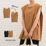 前後2wayで着られる!リネンライク2wayノースリーブチュニック | aquagarage | 詳細画像1 