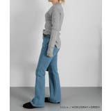 襟付きリブニットバイカラーカーディガン 春  秋 冬 M レディース | aquagarage | 詳細画像10 