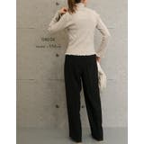 配色のフリルメローデザインが可愛い!ハイネックメローリブニット | aquagarage | 詳細画像13