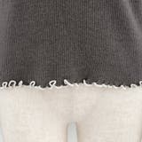 配色のフリルメローデザインが可愛い!ハイネックメローリブニット | aquagarage | 詳細画像8