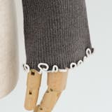 配色のフリルメローデザインが可愛い!ハイネックメローリブニット | aquagarage | 詳細画像9