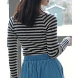 トレンドのスクエアネックが大人可愛い印象のスクエアネックリブニットトップス | aquagarage | 詳細画像12