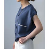 配色ポケット付きサマーニットベスト 春 夏 レディース | aquagarage | 詳細画像6 