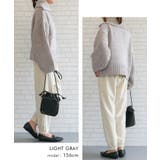 大きめの襟元で小顔効果も抜群♪天竺畦編みハーフジップニット | aquagarage | 詳細画像13