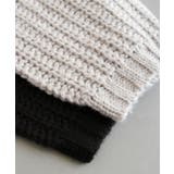 大きめの襟元で小顔効果も抜群♪天竺畦編みハーフジップニット | aquagarage | 詳細画像3