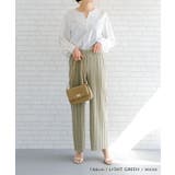 ストンと落ち感ですっきり細見え♪ウエストゴムプリーツパンツ | aquagarage | 詳細画像10