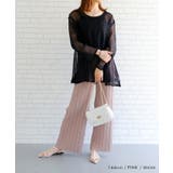 ストンと落ち感ですっきり細見え♪ウエストゴムプリーツパンツ | aquagarage | 詳細画像12