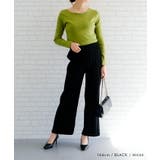 ストンと落ち感ですっきり細見え♪ウエストゴムプリーツパンツ | aquagarage | 詳細画像14