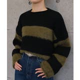 ショート丈ボーダーニット | aquagarage | 詳細画像7