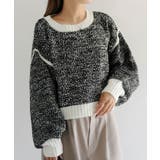 配色MIXニットトップス 秋 冬 M レディース | aquagarage | 詳細画像5