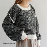 配色MIXニットトップス 秋 冬 M レディース | aquagarage | 詳細画像1