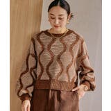 ジャガードショートニットトップス レディース | aquagarage | 詳細画像3 