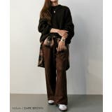 カットスエードイージーパパカットスエードイージーパンツ レディース 春 | aquagarage | 詳細画像7