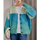 グラデーションニットカーディガン 秋 冬 M レディース | aquagarage | 詳細画像3