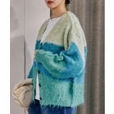 グラデーションニットカーディガン 秋 冬 M レディース | aquagarage | 詳細画像5