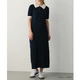 バイカラー襟付きニットワンピース 春 夏 M | aquagarage | 詳細画像11 