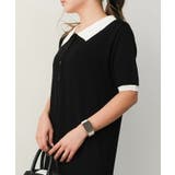 バイカラー襟付きニットワンピース 春 夏 M | aquagarage | 詳細画像4 