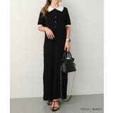 バイカラー襟付きニットワンピース 春 夏 M | aquagarage | 詳細画像7 