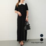 バイカラー襟付きニットワンピース 春 夏 M | aquagarage | 詳細画像1 