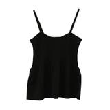 ブラック | ペプラムニットビスチェ トップス レディース | aquagarage