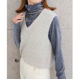 ファンシーヤーンリブ切り替えベスト | aquagarage | 詳細画像3