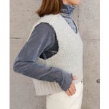 ファンシーヤーンリブ切り替えベスト | aquagarage | 詳細画像4