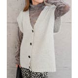 ファンシーヤーン前ボタンベスト | aquagarage | 詳細画像3