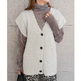 ファンシーヤーン前ボタンベスト | aquagarage | 詳細画像4