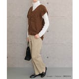 ファンシーヤーン前ボタンベスト | aquagarage | 詳細画像9