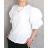 ダブルフリル袖異素材カットソー レディース 春 夏 M L 半袖 | aquagarage | 詳細画像4